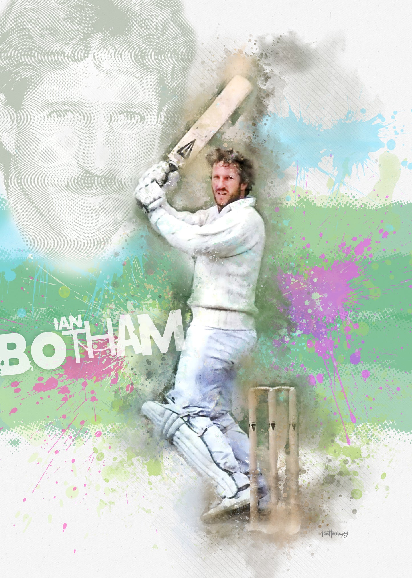 Ian Botham - Cricket Art Print
