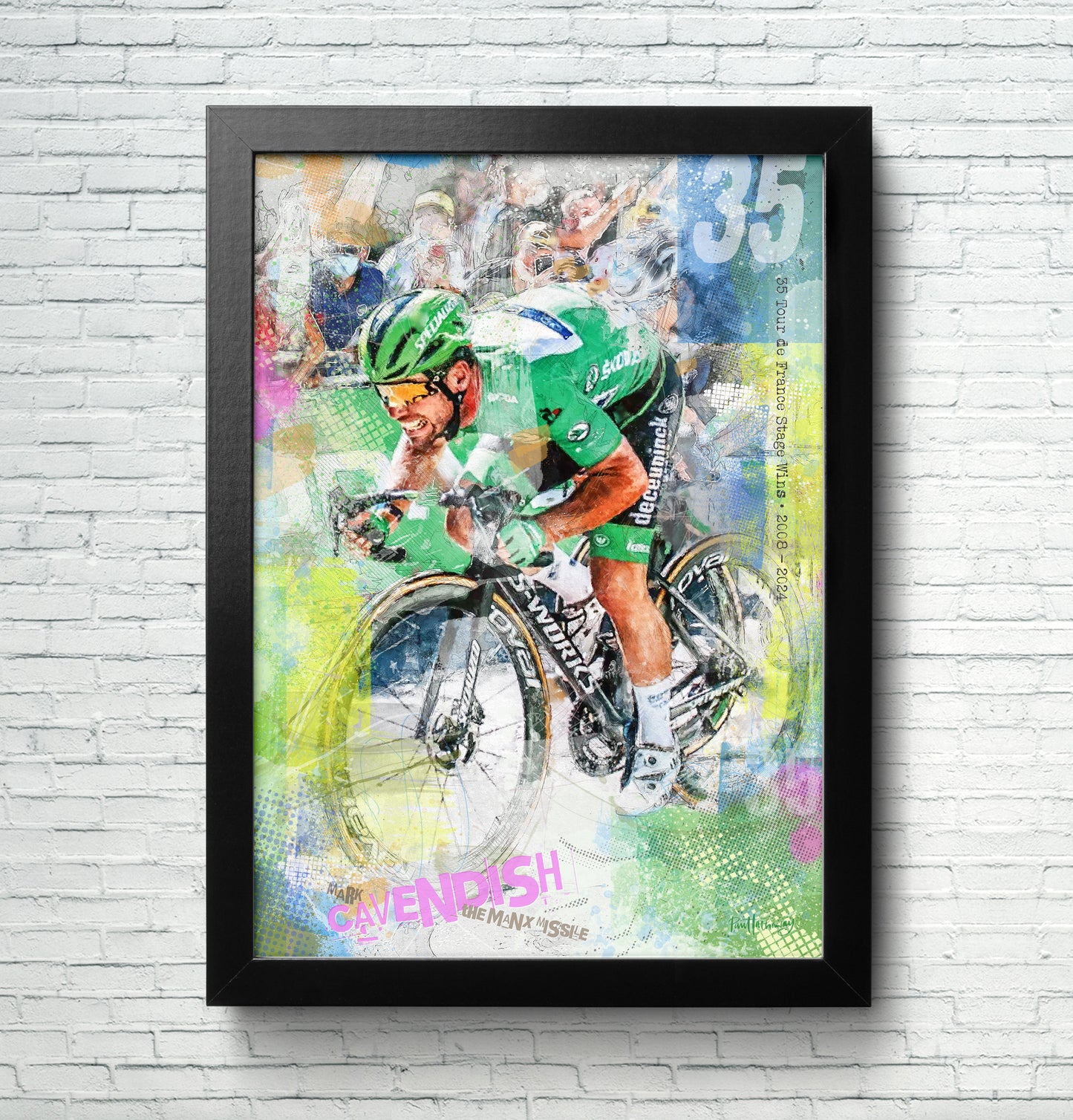 Mark Cavendish - Cycling Art Print - Option 3