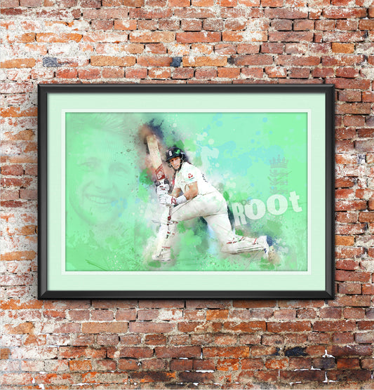 Joe Root - Cricket Art Print