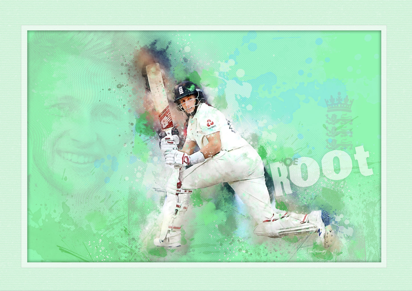 Joe Root - Cricket Art Print