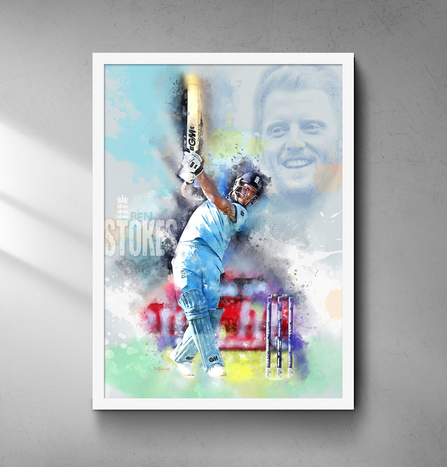 Ben Stokes - Cricket Art Print