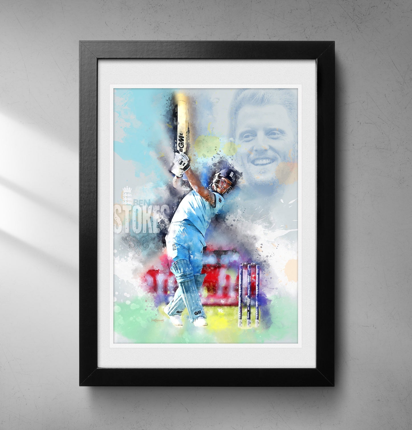 Ben Stokes - Cricket Art Print