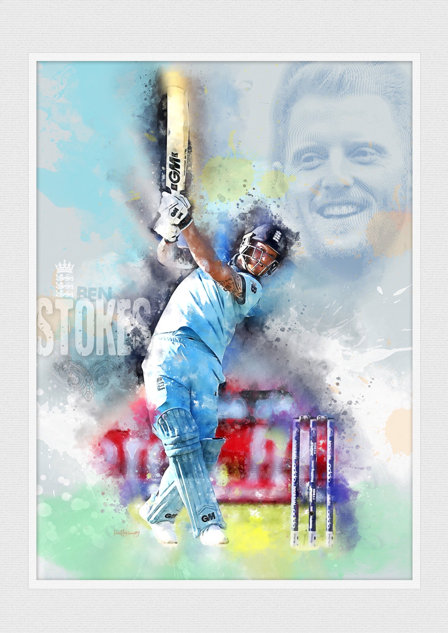 Ben Stokes - Cricket Art Print