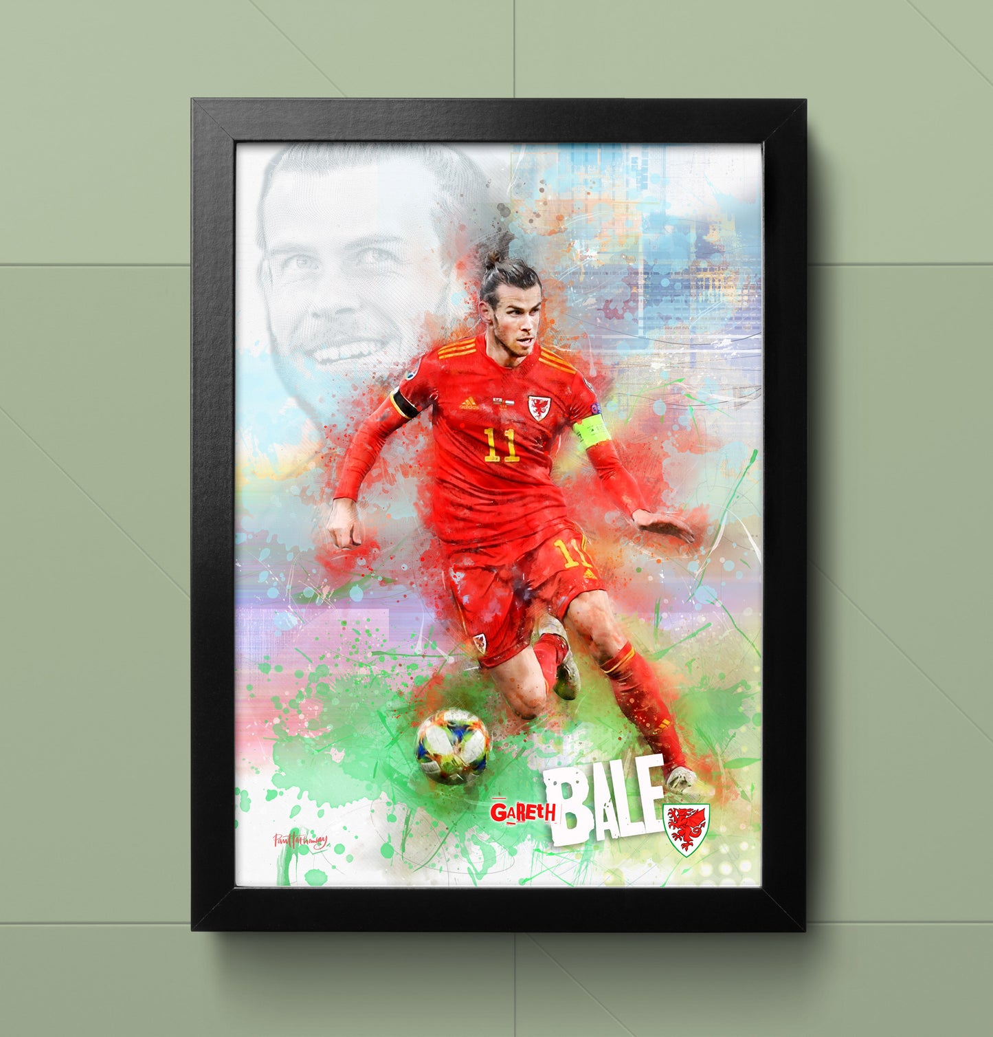 Gareth Bale, Wales - Football Art Print