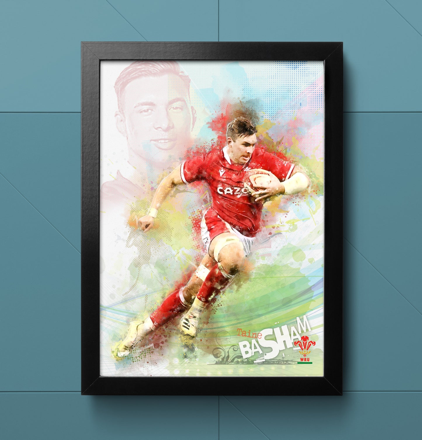Taine Basham - Welsh Rugby Art Print