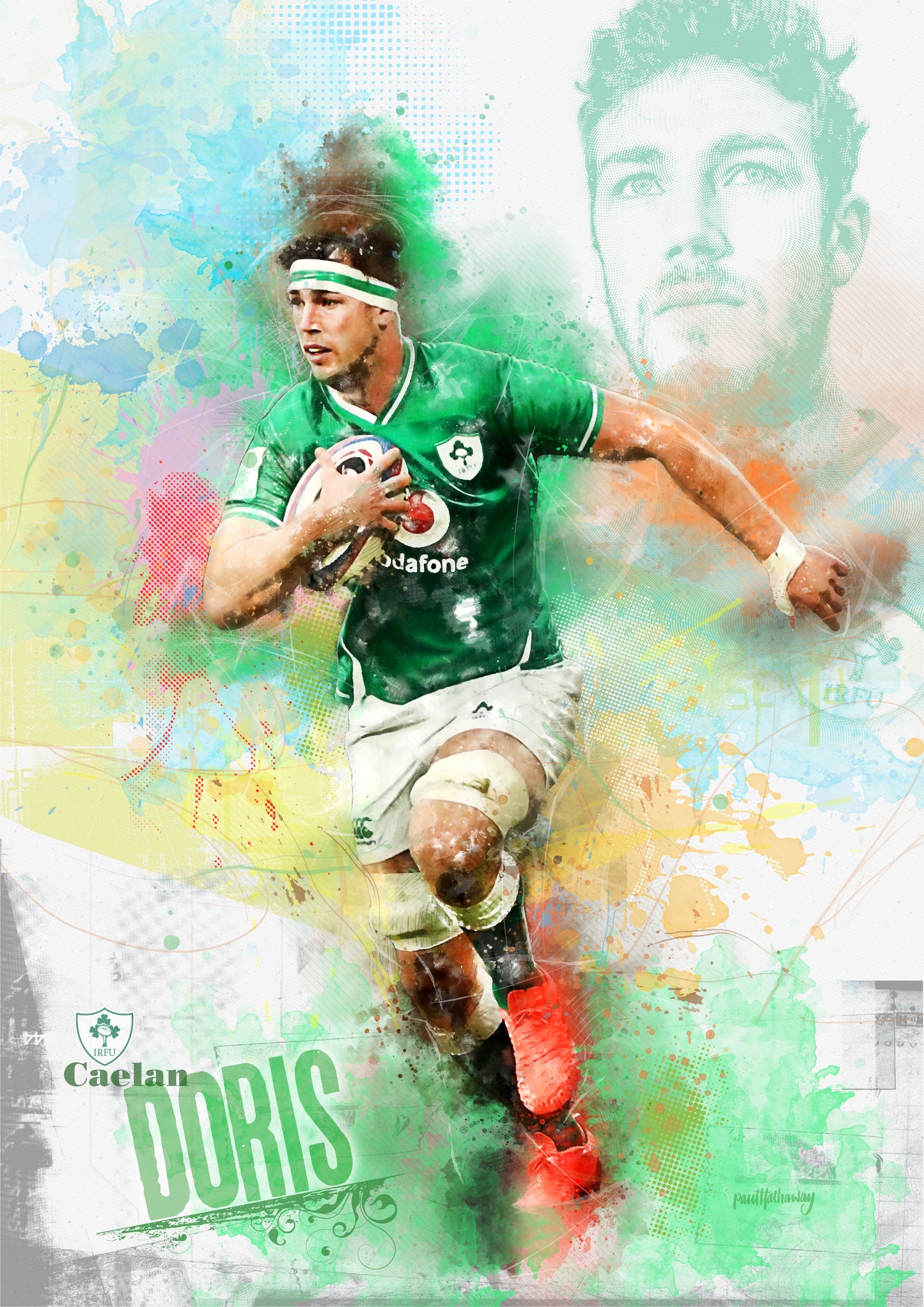 Caelan Doris - Irish Rugby Art Print