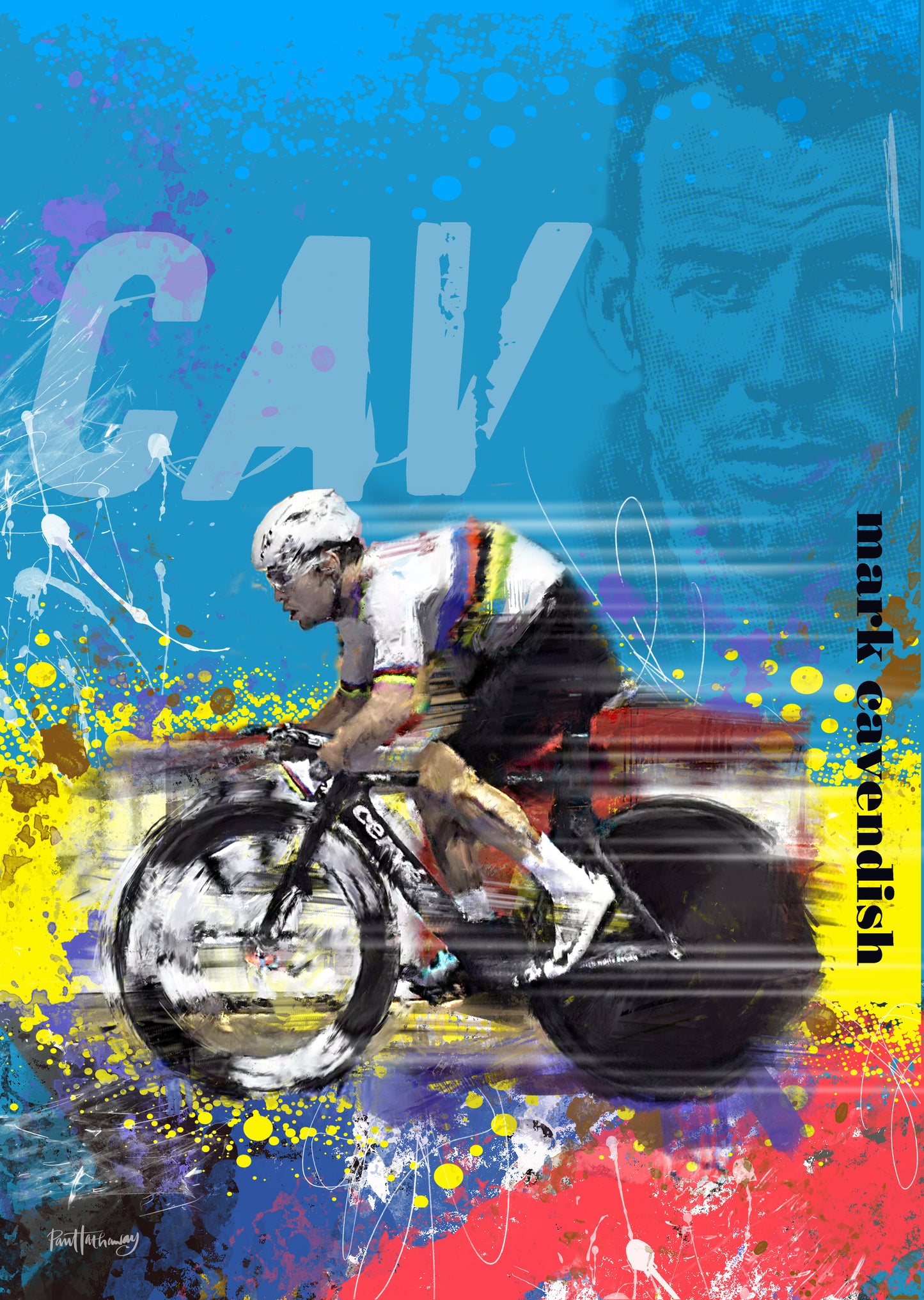 mark cavendish art poster