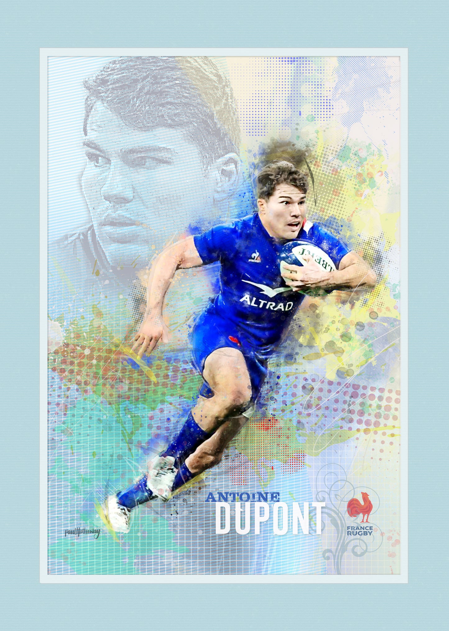 Antoine Dupont - Rugby Art Print