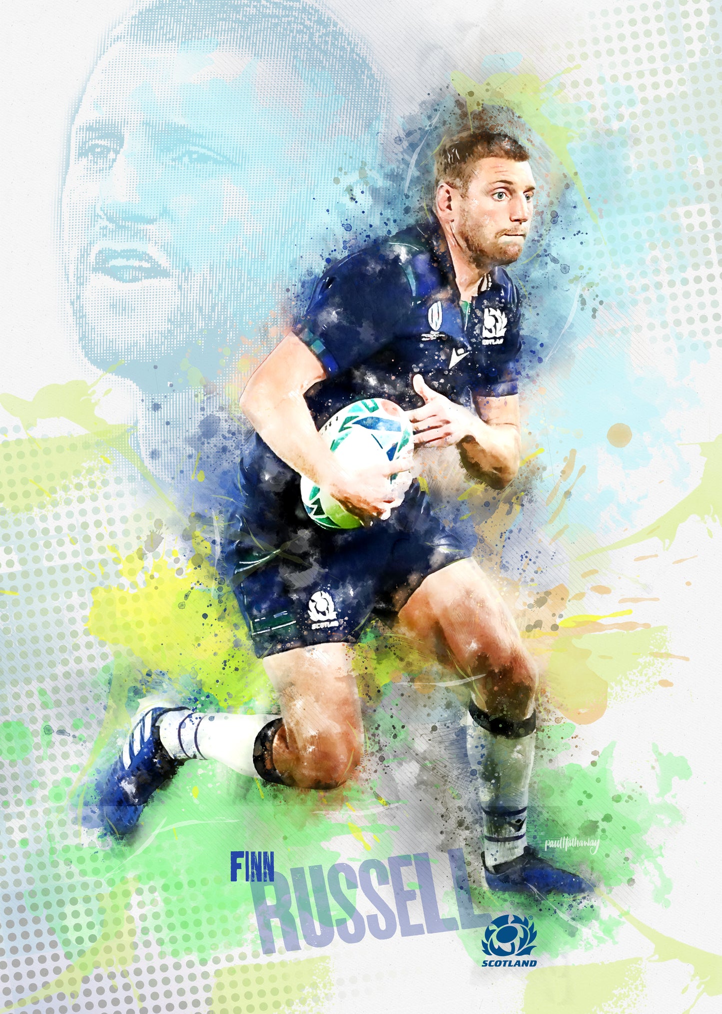 Finn Russell - Scotland Rugby Art Print