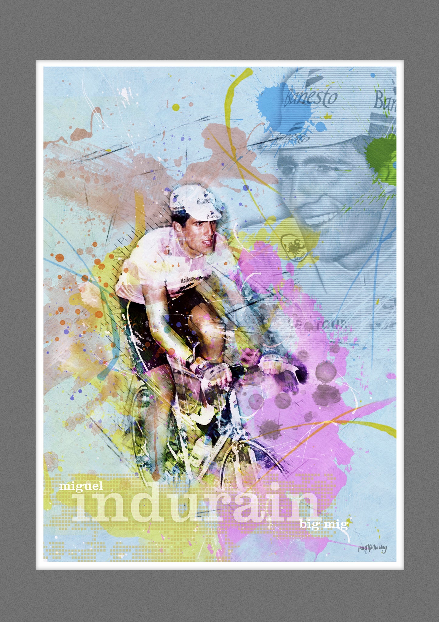 Miguel Indurain - Cycling Art Print - Option 2