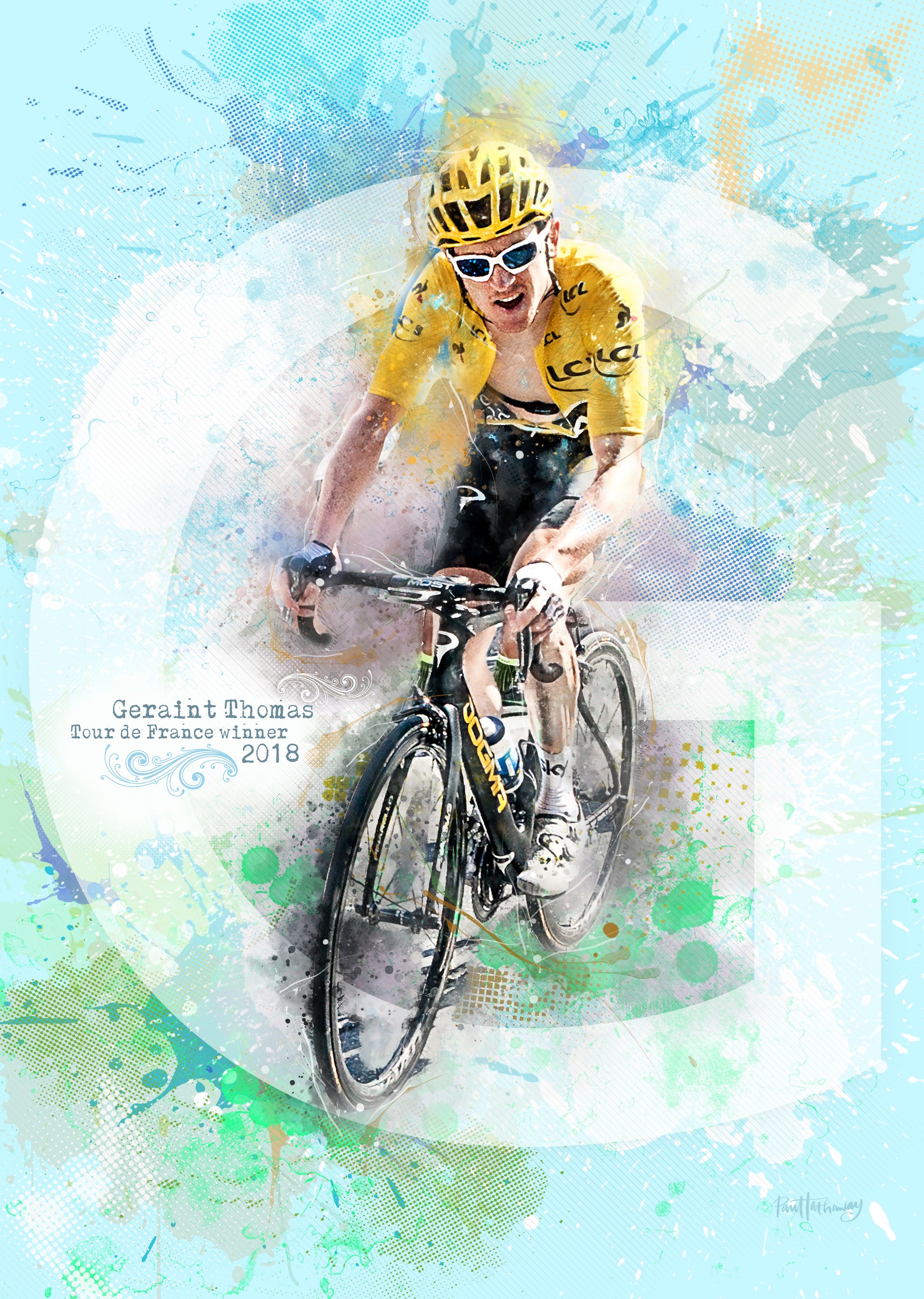 Geraint Thomas cycling poster