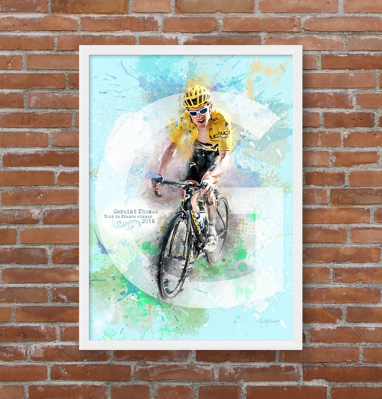 Geraint Thomas - Cycling Art Print - Option 2
