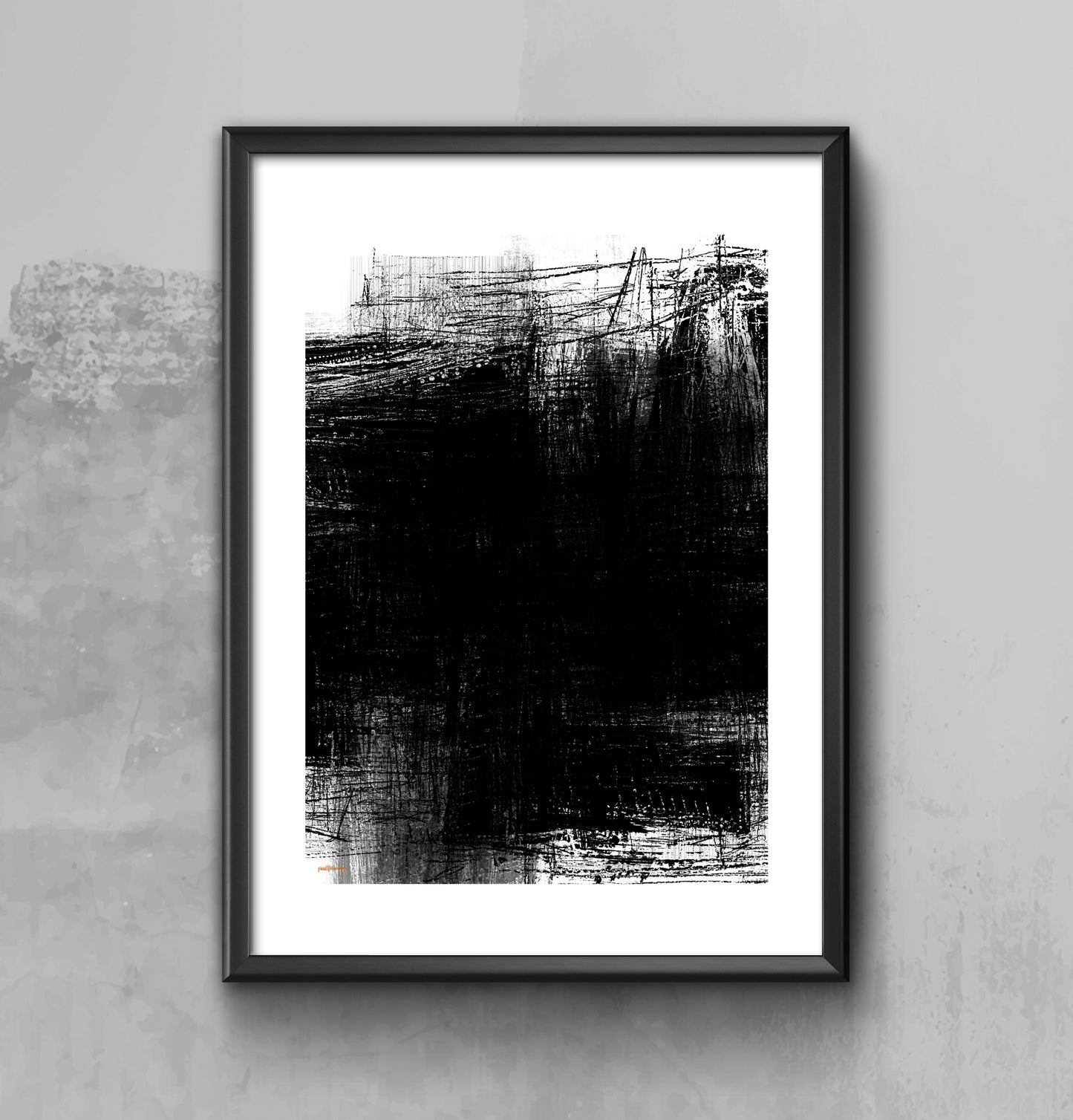 black modern art print
