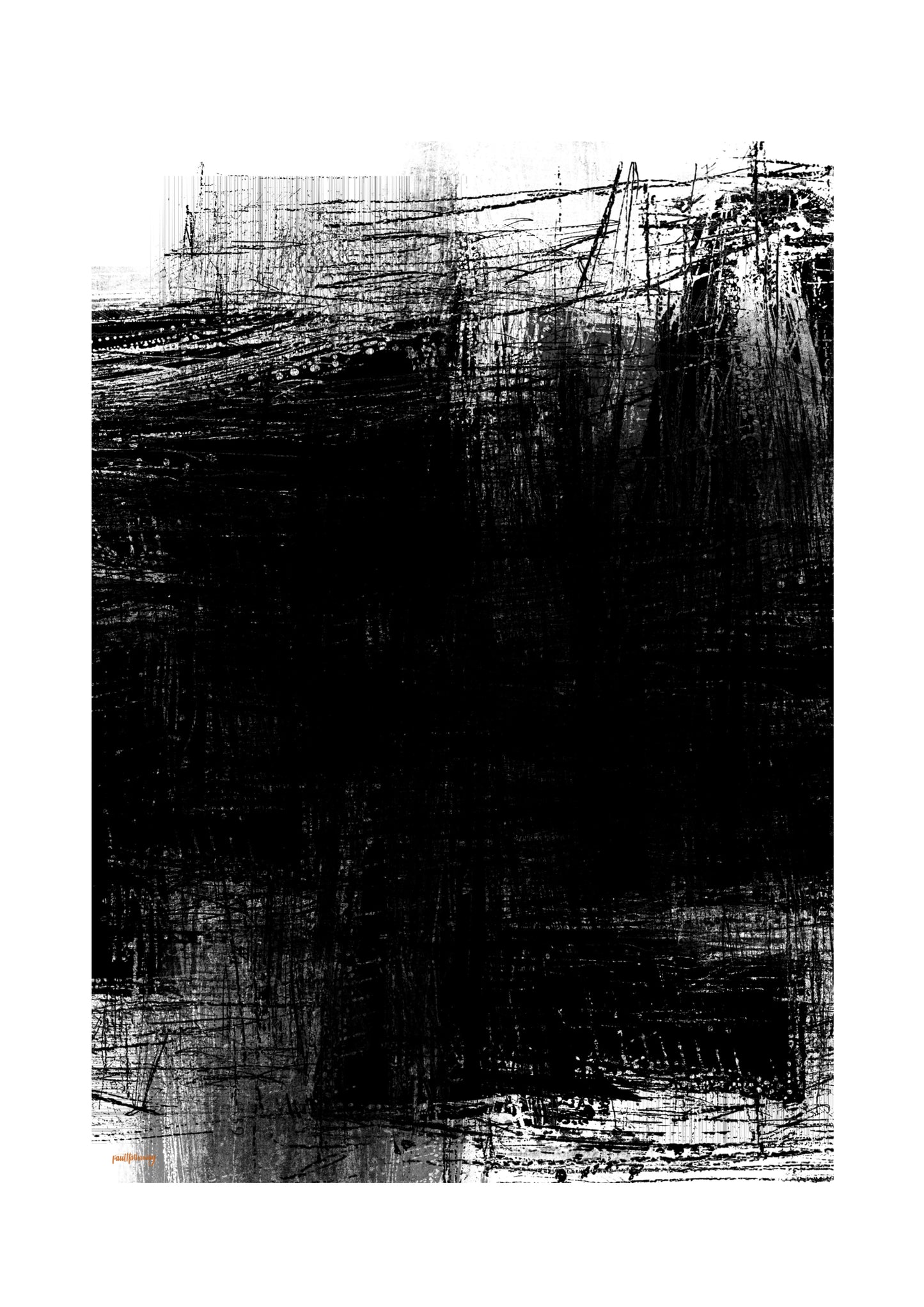 Study in Black and White - Abstract Wall Art Print