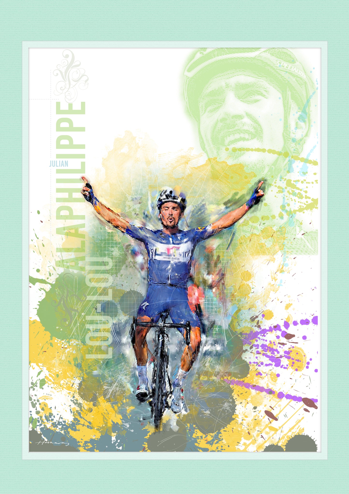 Julian Alaphilippe - Cycling Art Print