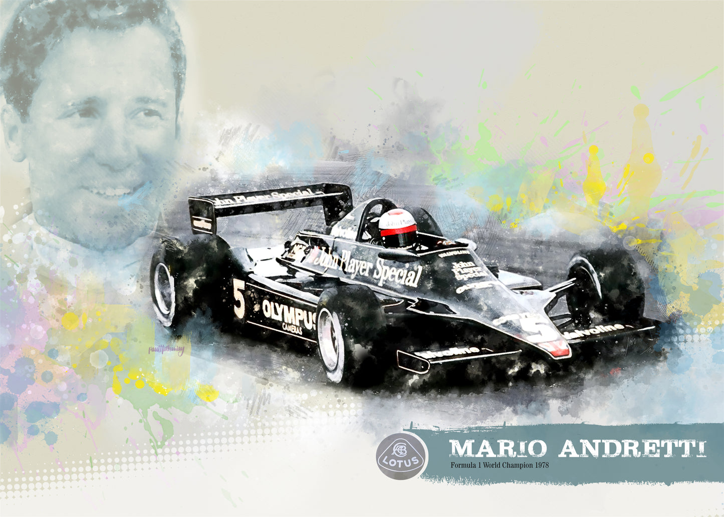 Mario Andretti - Motor Racing Art Print