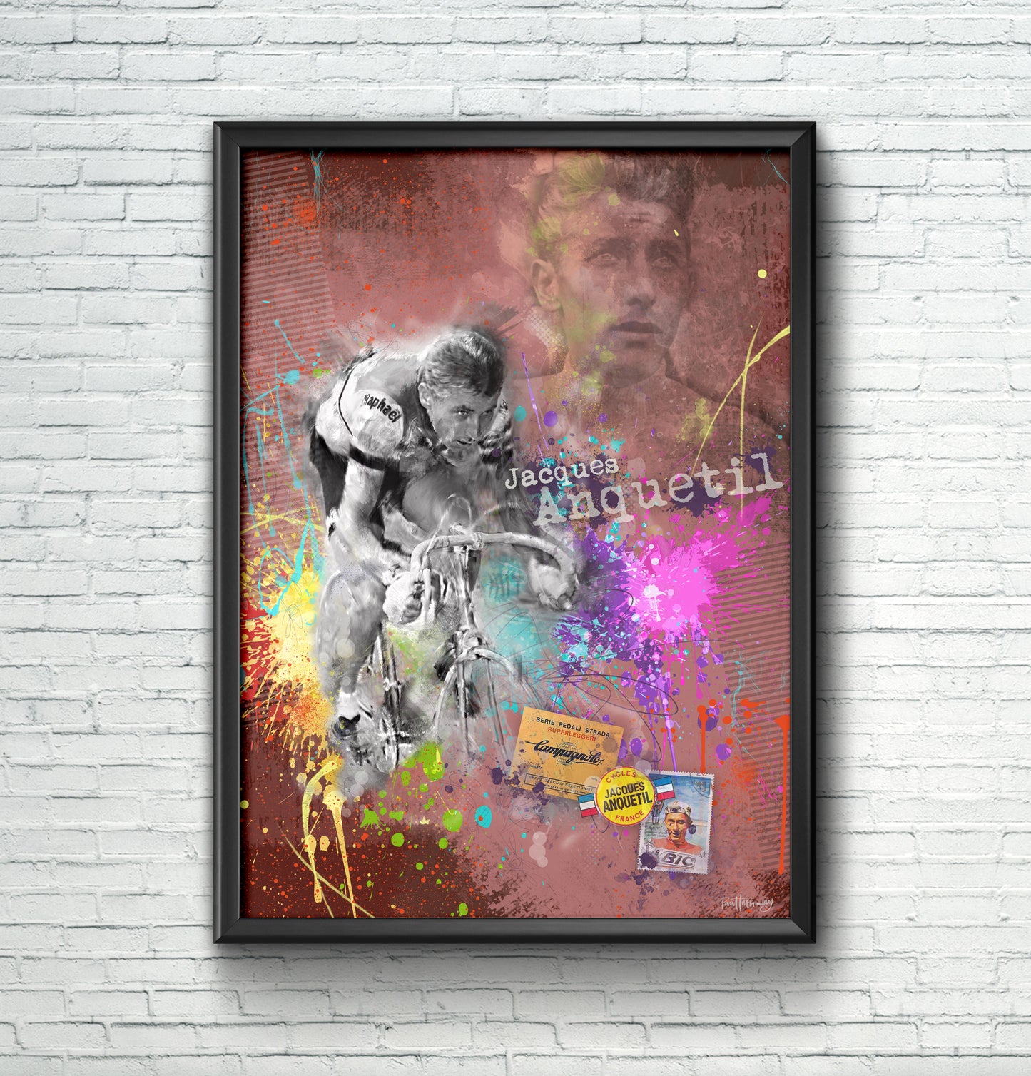 Jacques Anquetil - Cycling Art Print - Option 2