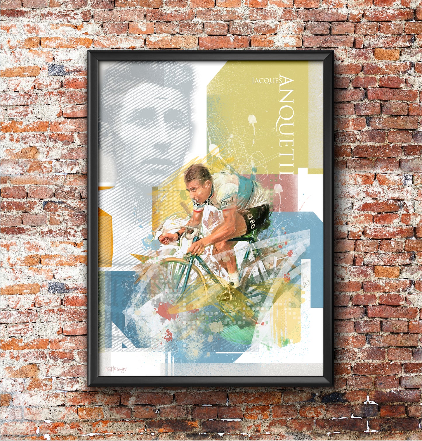 Jacques Anquetil - Cycling Art Print - Option 2