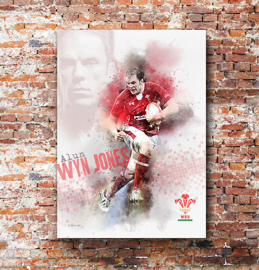 Alun Wyn Jones - Welsh Rugby Art Print