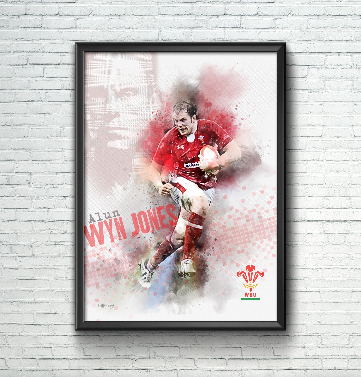Alun Wyn Jones - Welsh Rugby Art Print