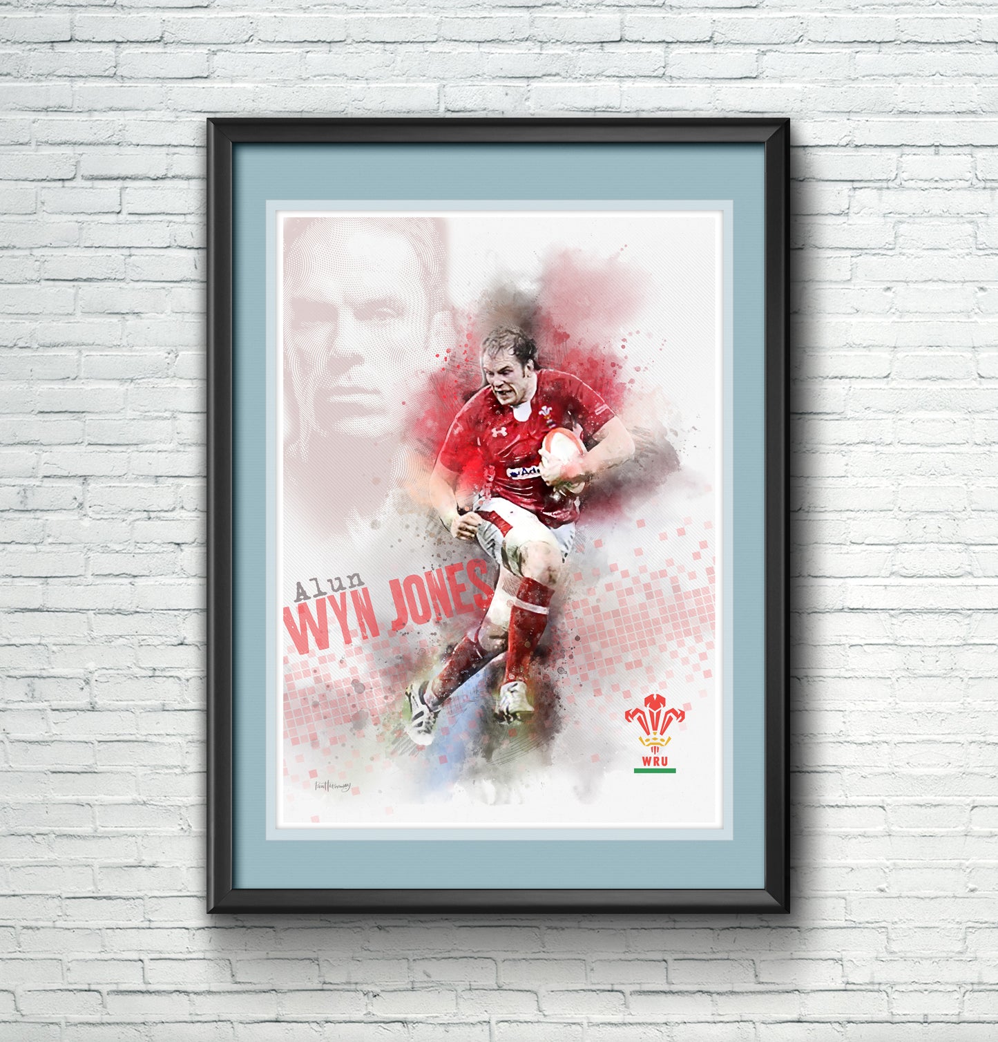 Alun Wyn Jones - Welsh Rugby Art Print
