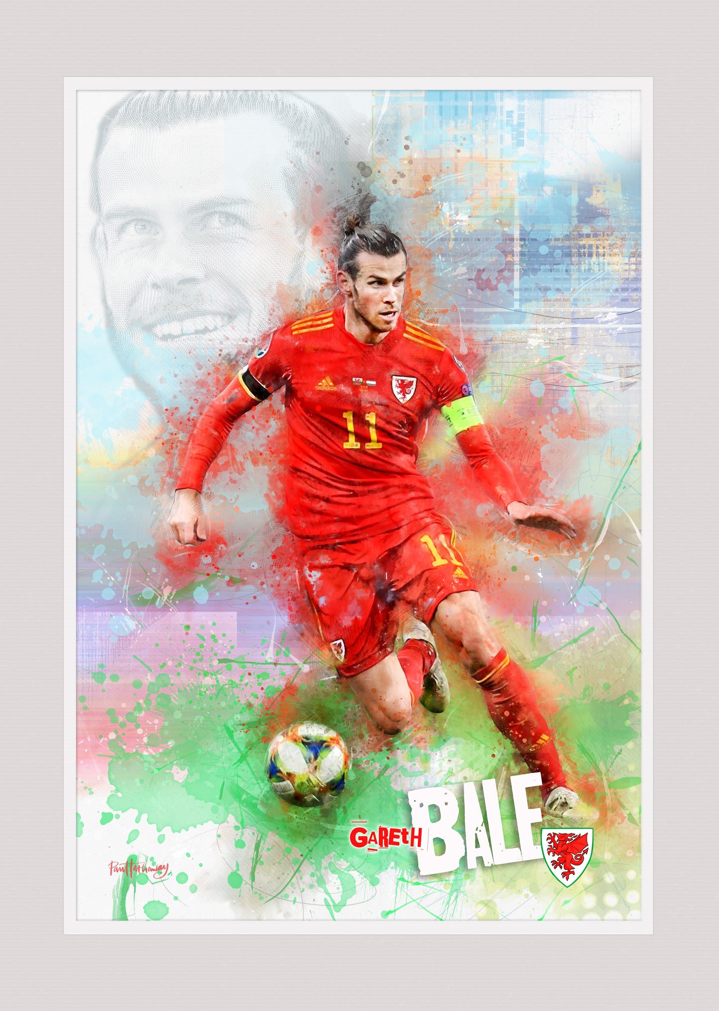 Gareth Bale, Wales - Football Art Print