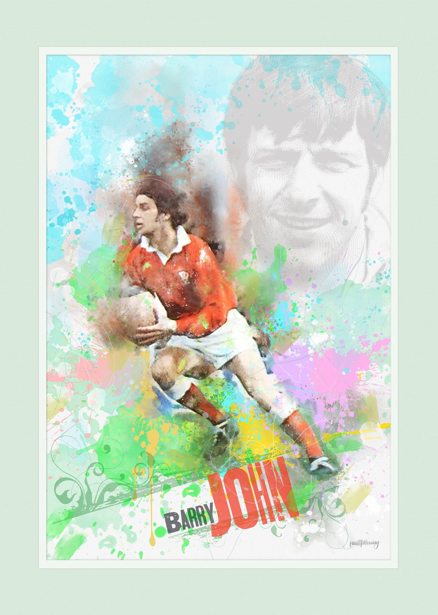 Barry John - Welsh Rugby Art Print