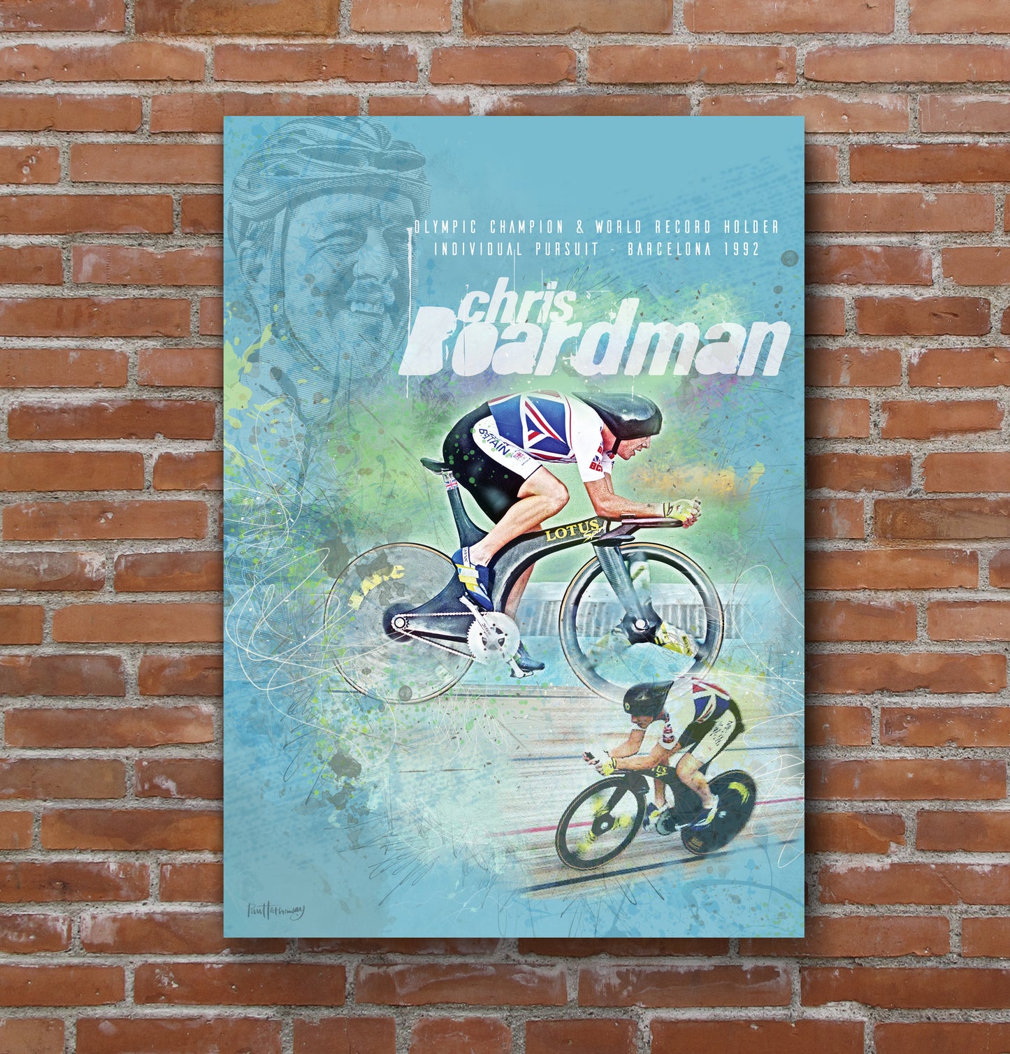 Chris Boardman - Cycling Art Print