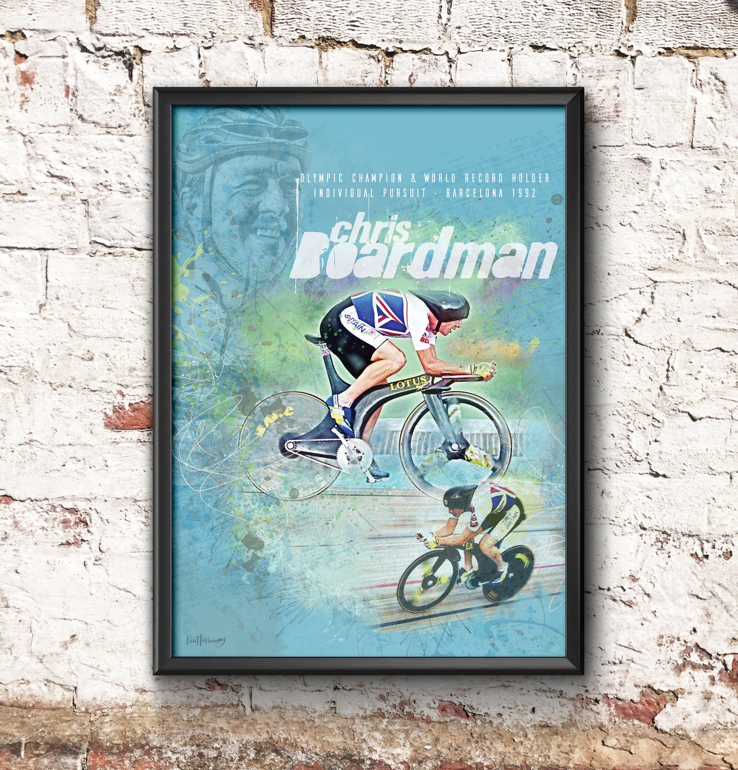 Chris Boardman - Cycling Art Print