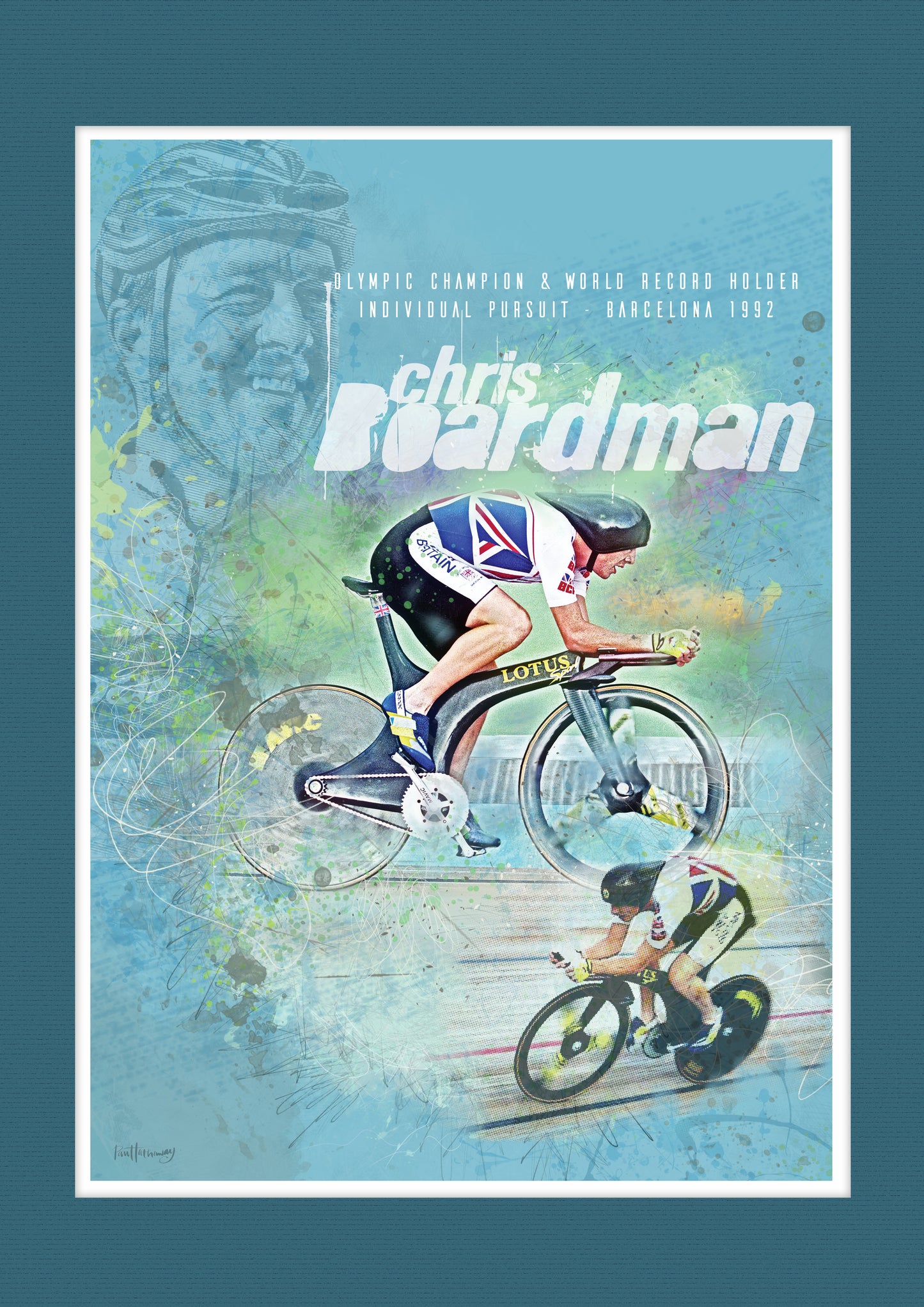 Chris Boardman - Cycling Art Print