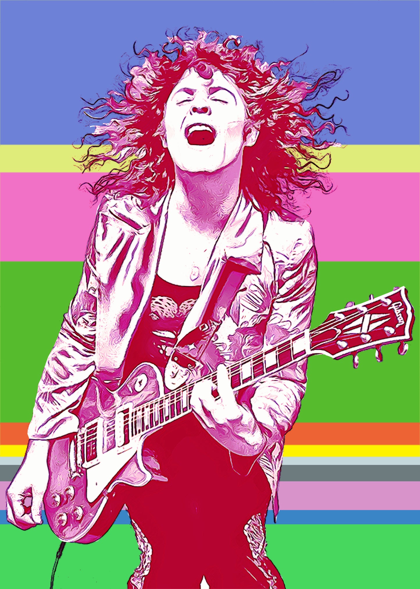 marc bolan, t-rex art poster
