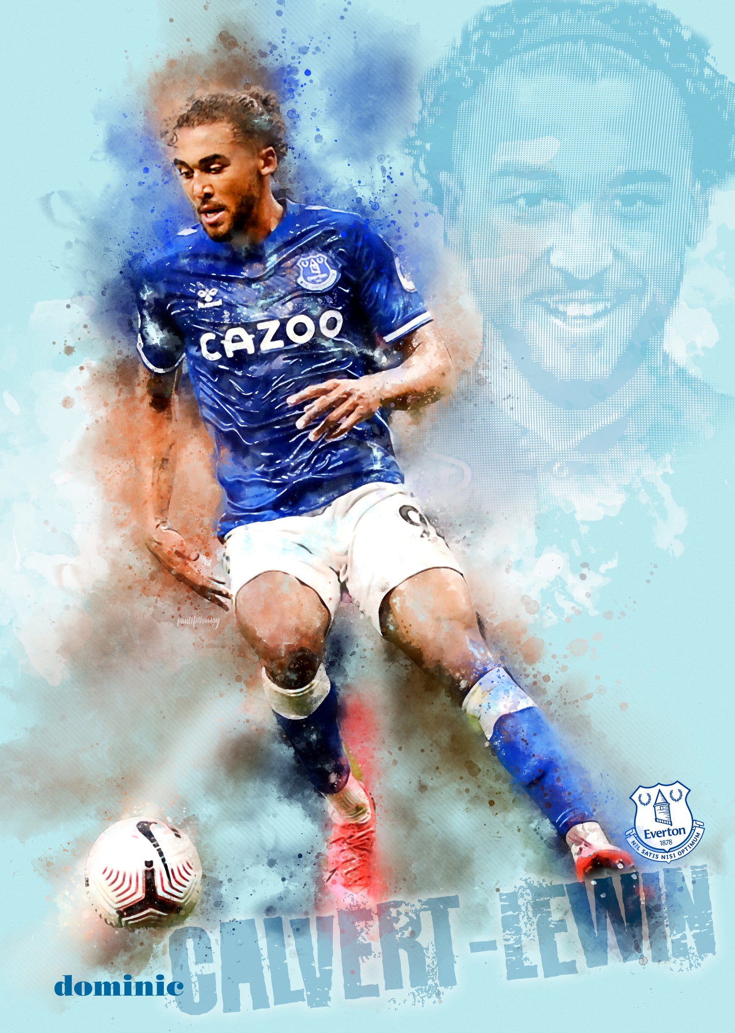 Dominic Calvert-Lewin, Everton F.C. - Football Art Print