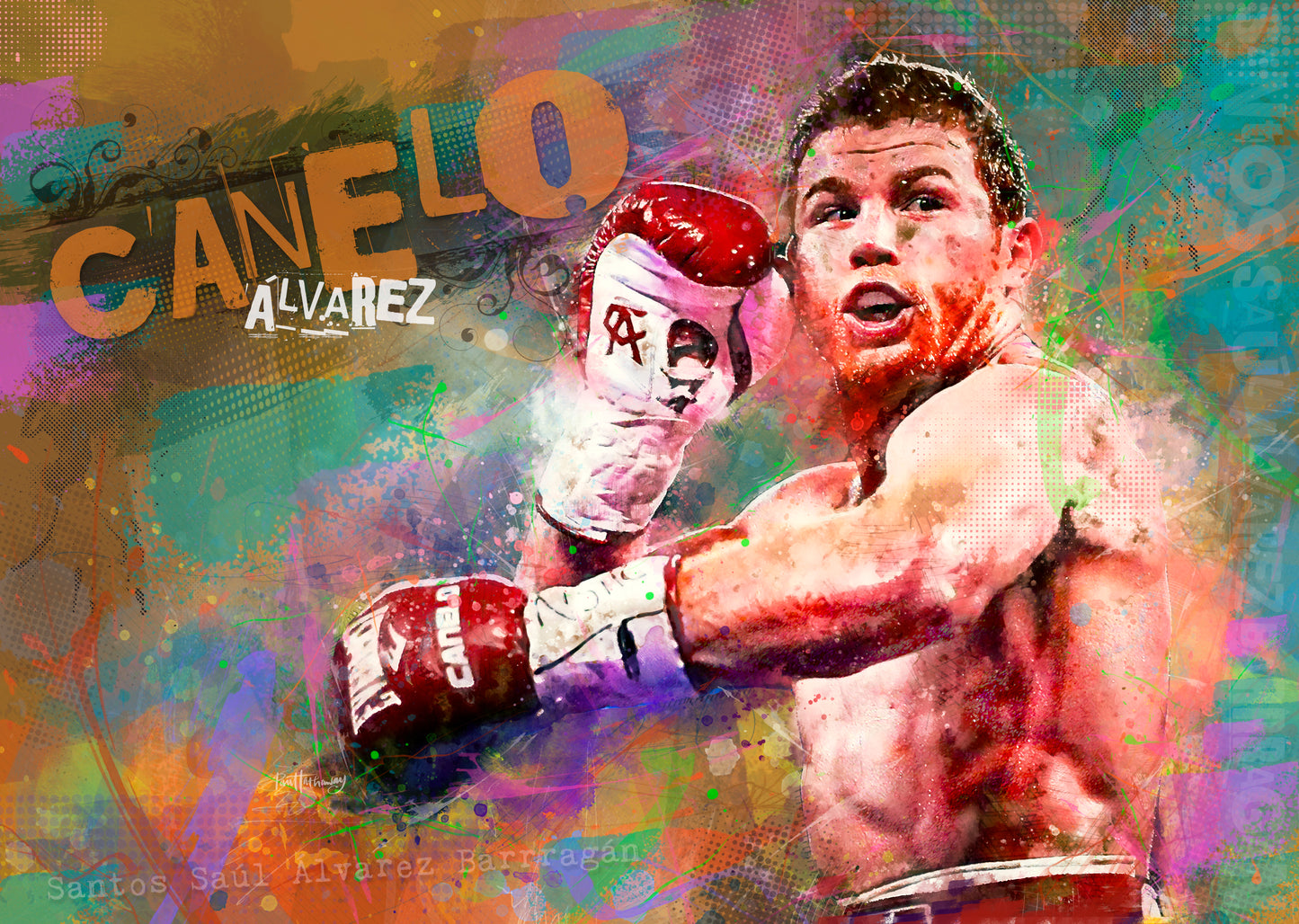 Canelo Alvarez - Boxing Art Print