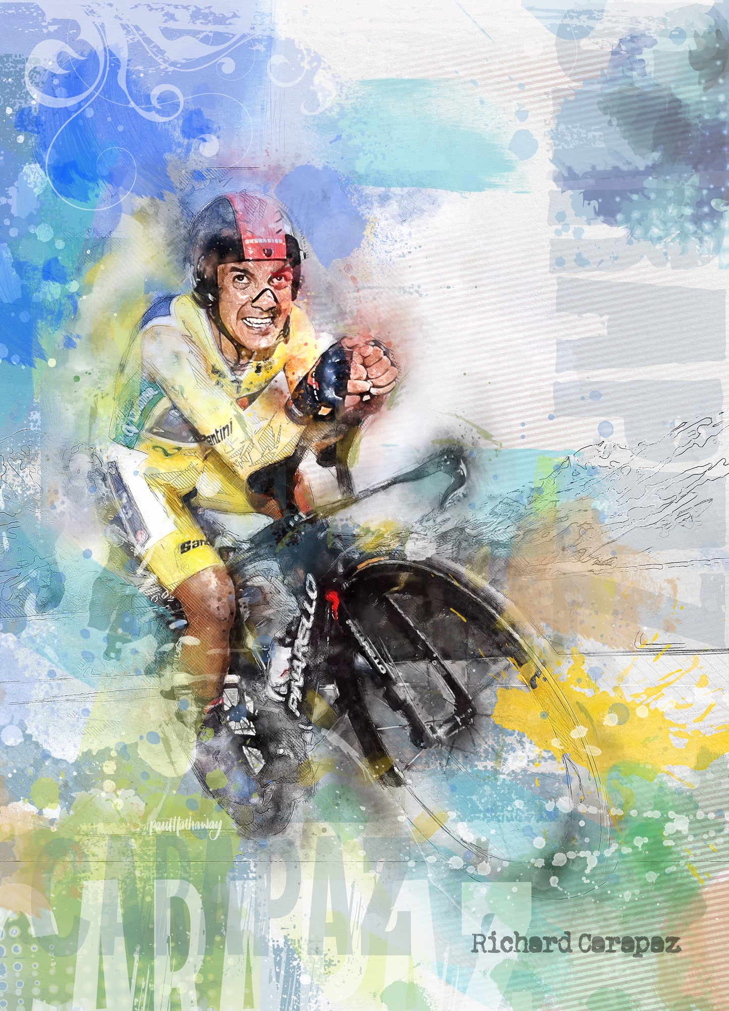 richard carapaz cycling poster