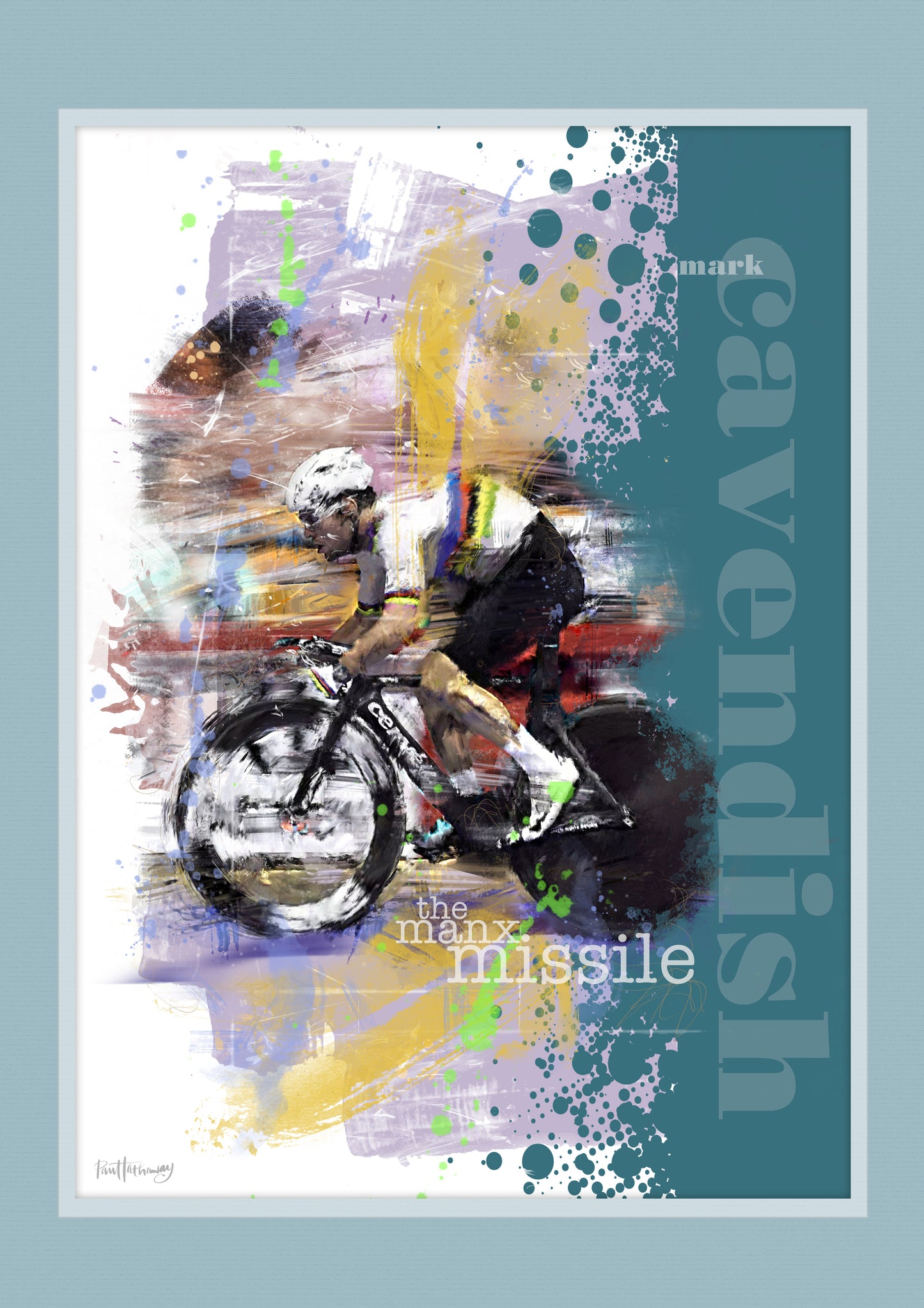 Mark Cavendish - Cycling Art Print - Option 1
