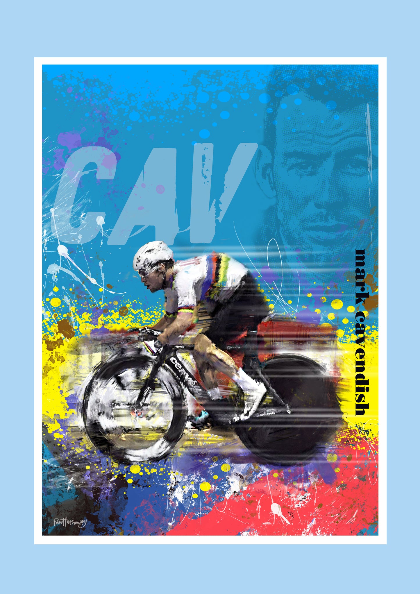 Mark Cavendish - Cycling Art Print - Option 2