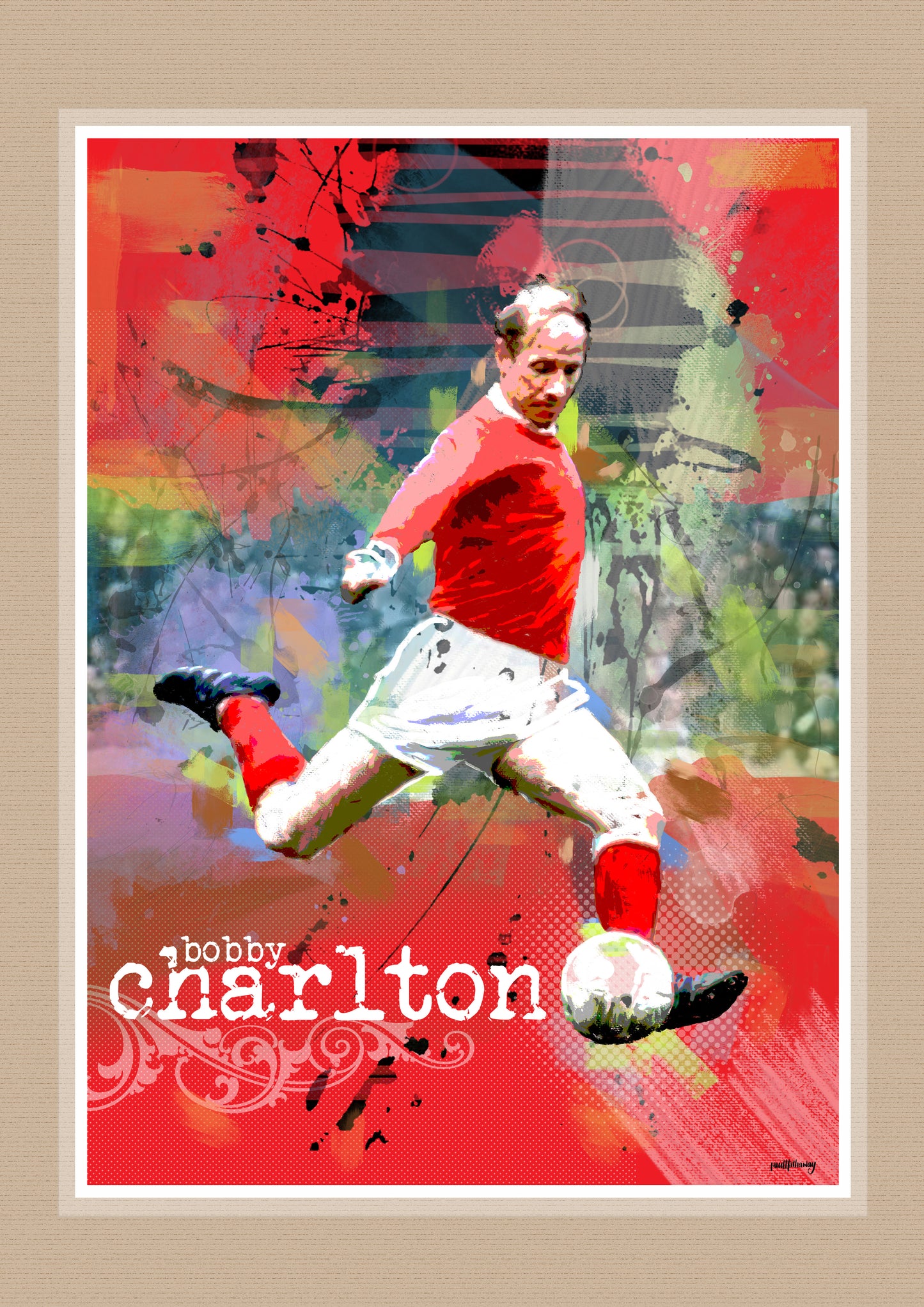 Bobby Charlton, Manchester United - Football Art Print