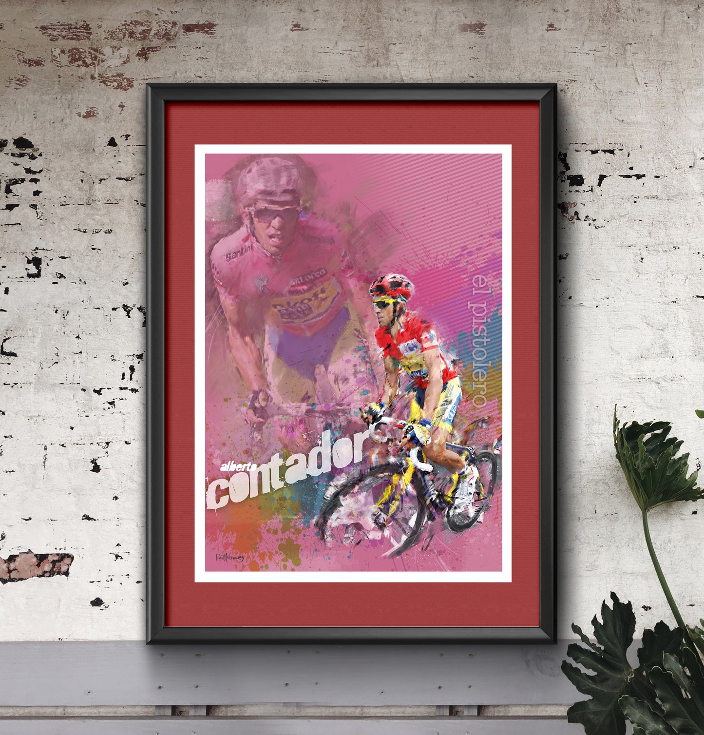 Alberto Contador - Cycling Art Print