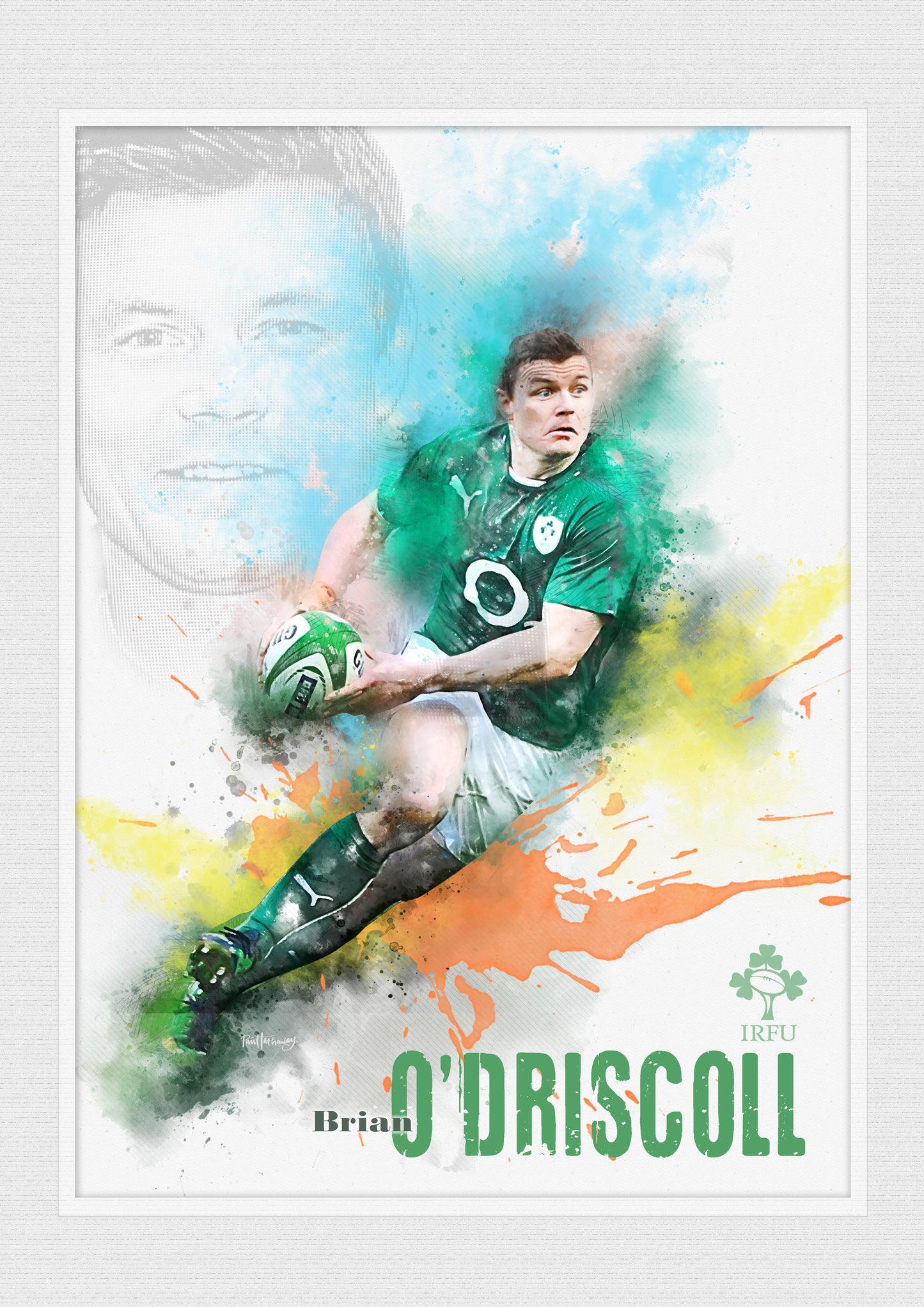 Brian O'Driscoll - Irish Rugby Art Print