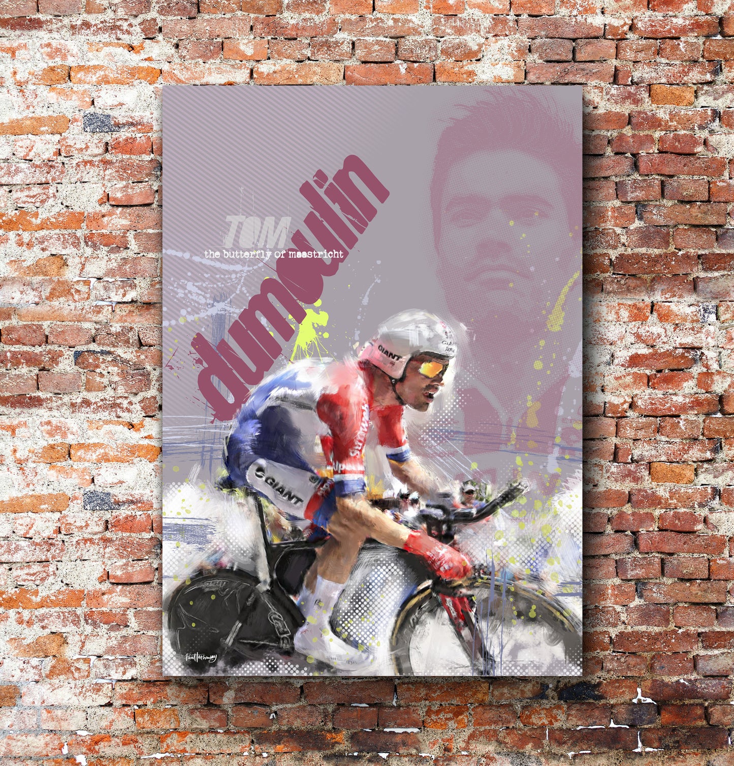 tom dumoulin cycling poster/canvas print