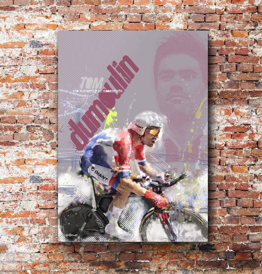 tom dumoulin cycling poster/canvas print