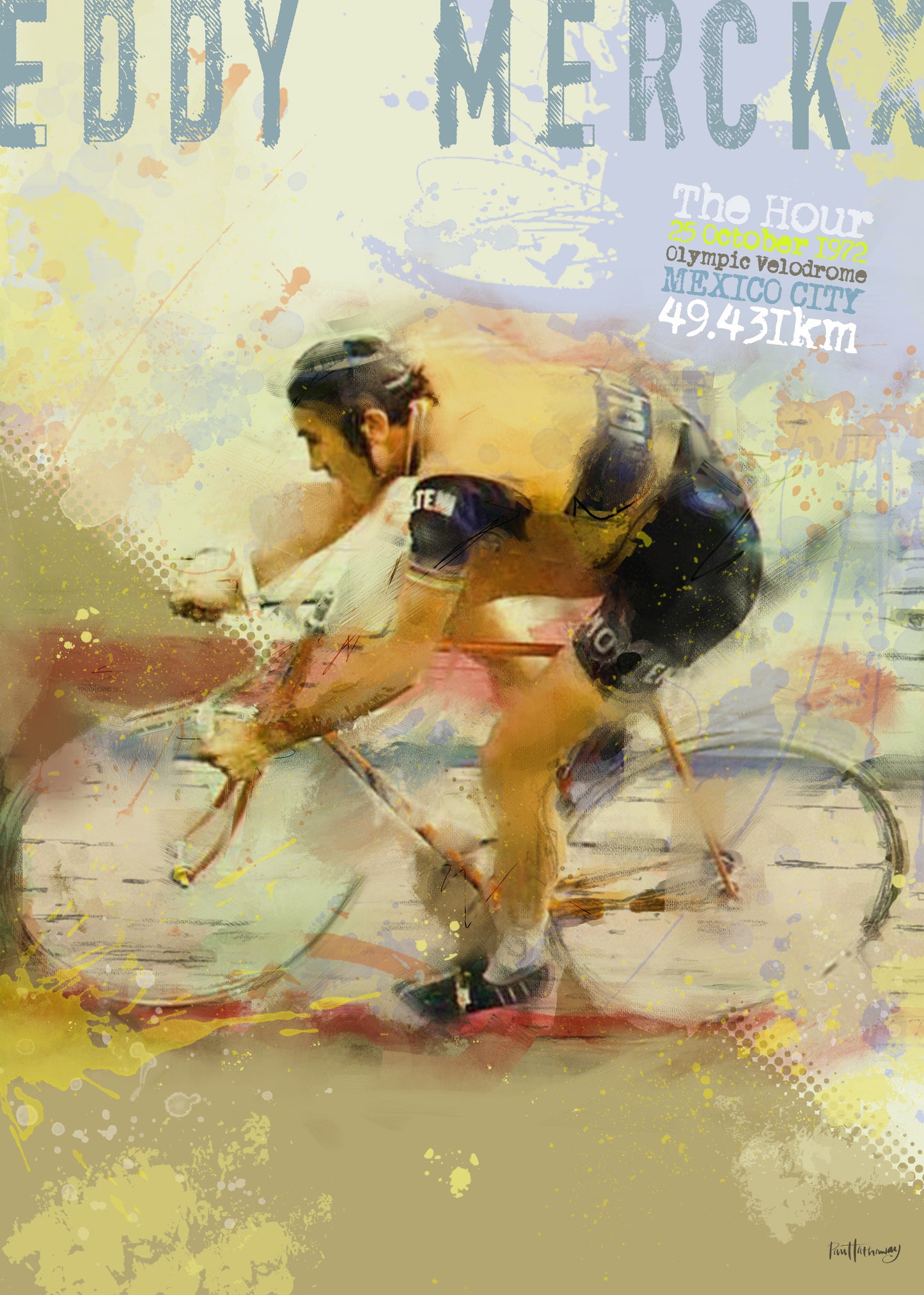 Eddy Merckx - Cycling Art Print - Option 4