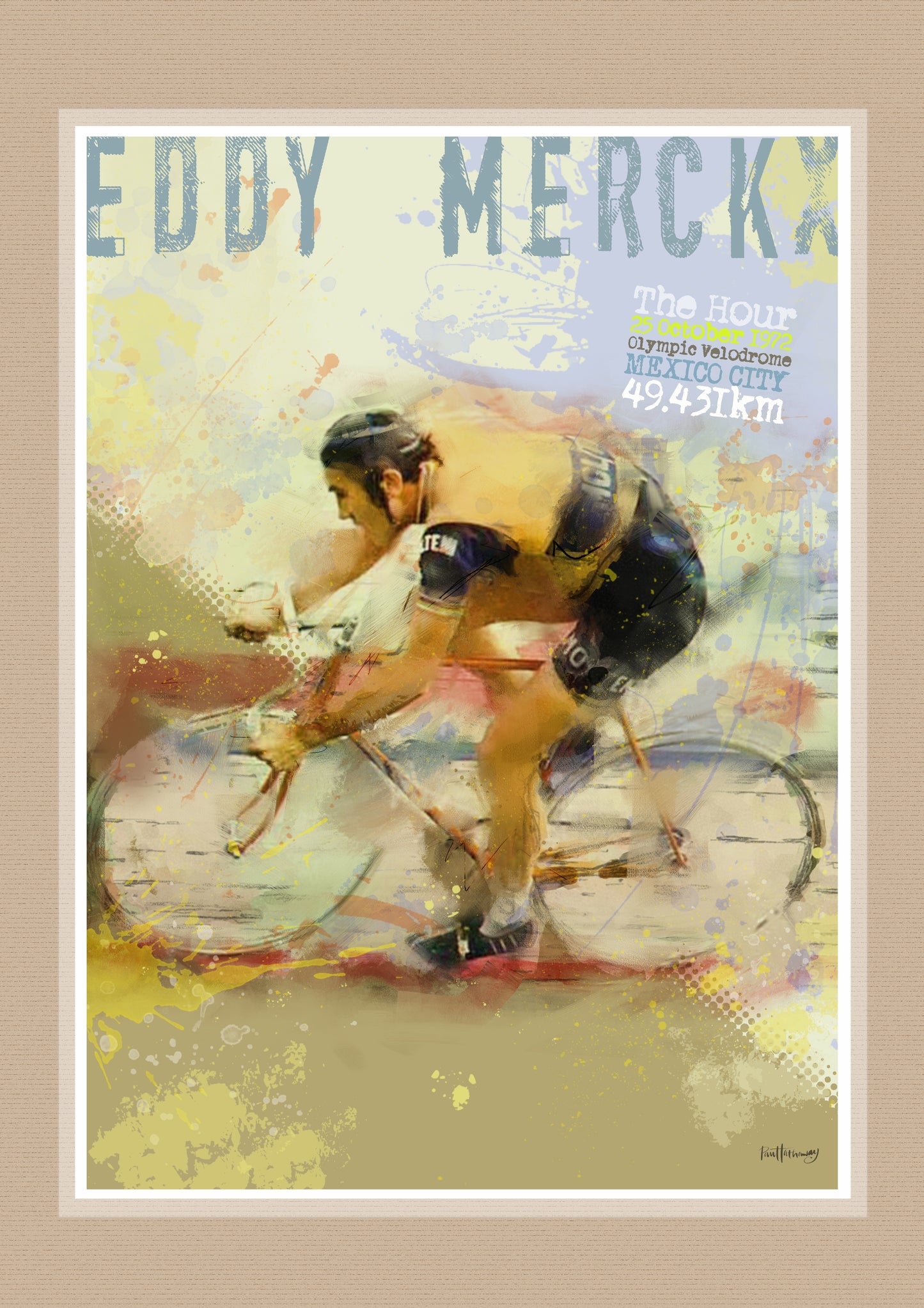 Eddy Merckx - Cycling Art Print - Option 4