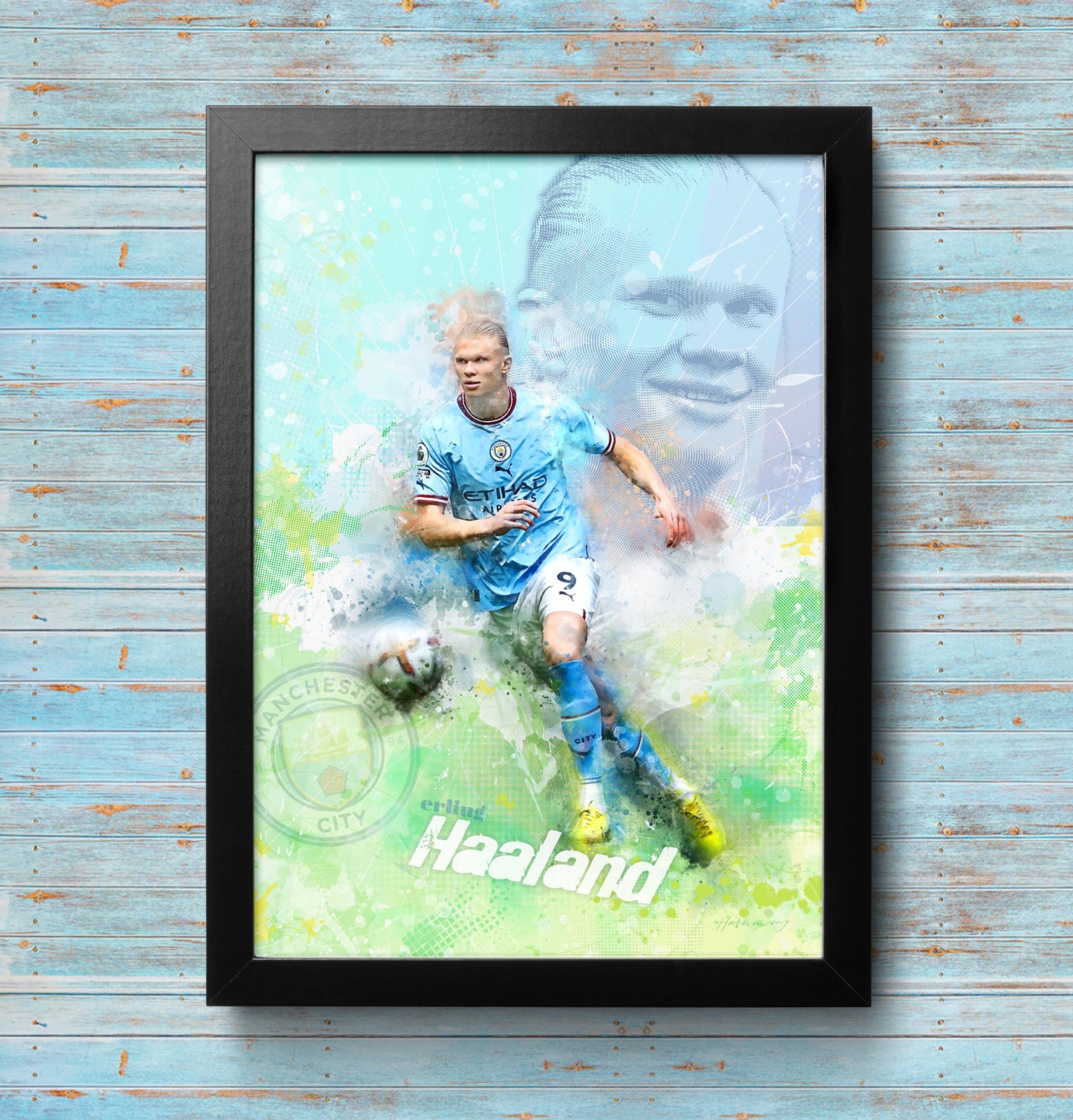 Erling Haaland, Manchester City - Football Art Print