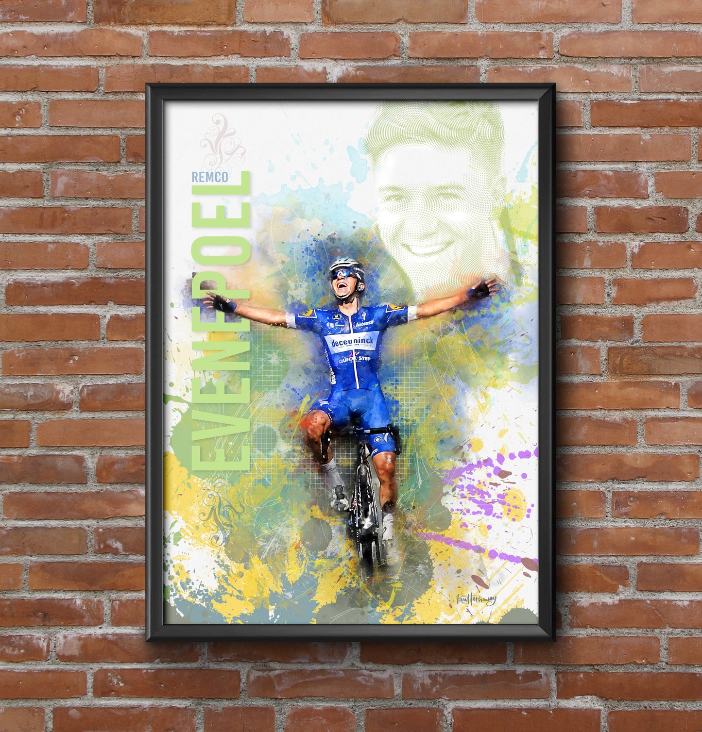 Remco Evenepoel - Cycling Art Print - Option 1