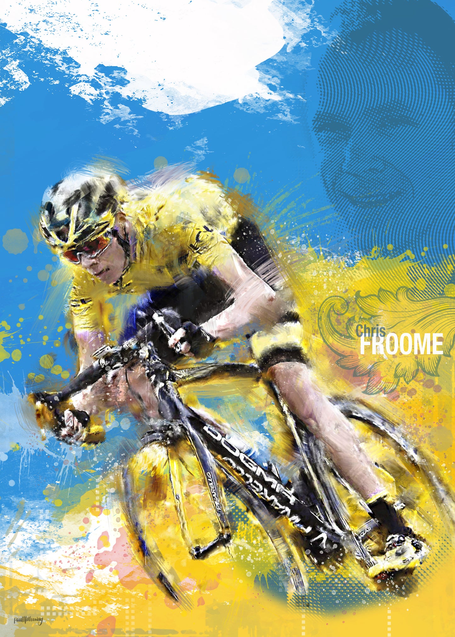 Chris Froome - Cycling Art Print - Option 2