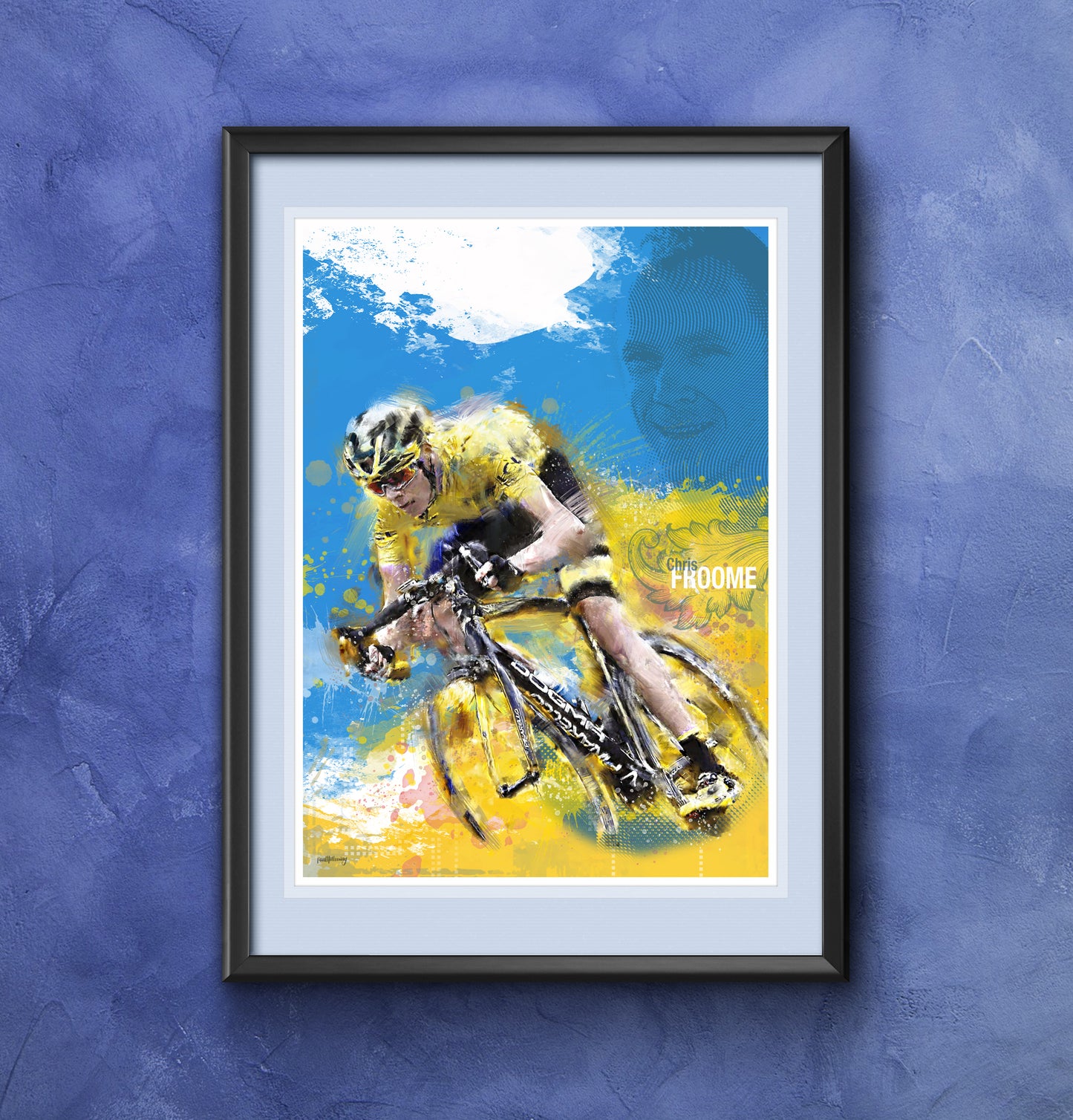 Chris Froome - Cycling Art Print - Option 2