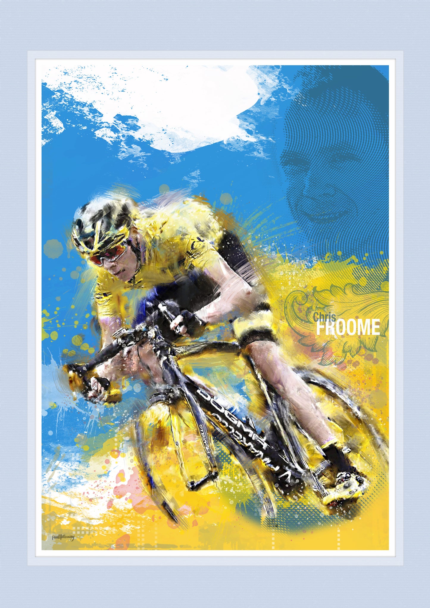 Chris Froome - Cycling Art Print - Option 2