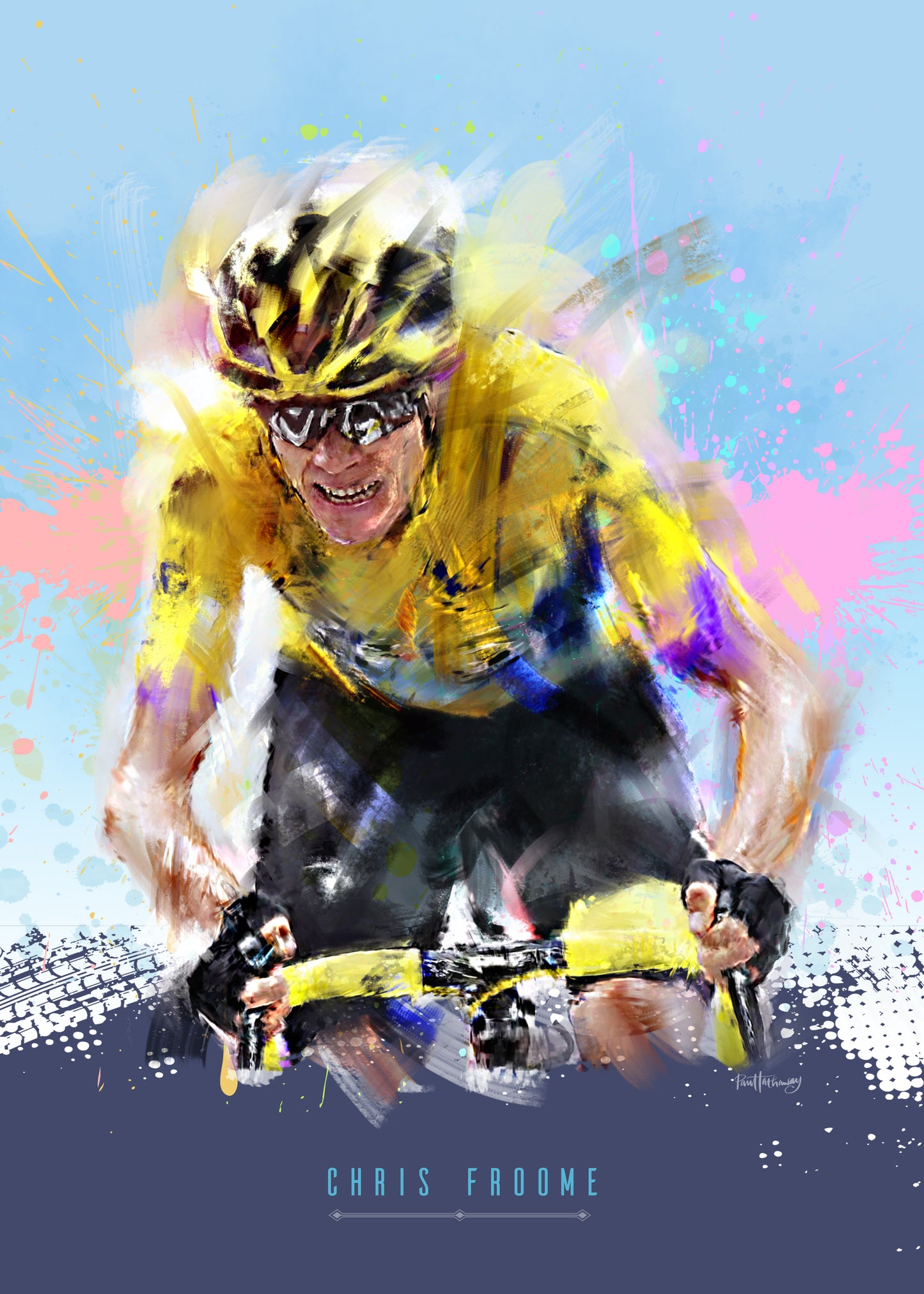 Chris Froome - Cycling Art Print - Option 3