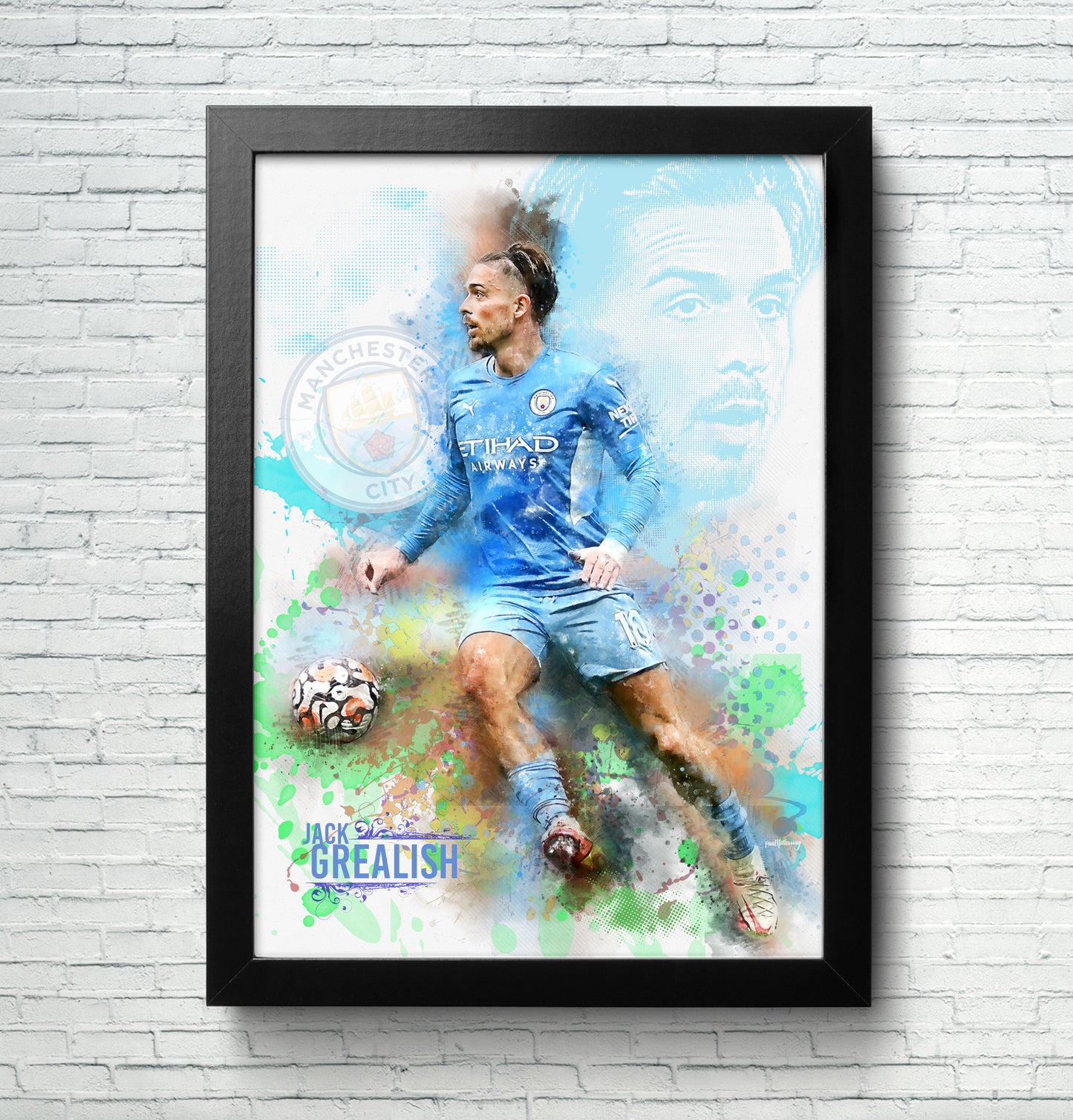 jack grealish, footbal art print